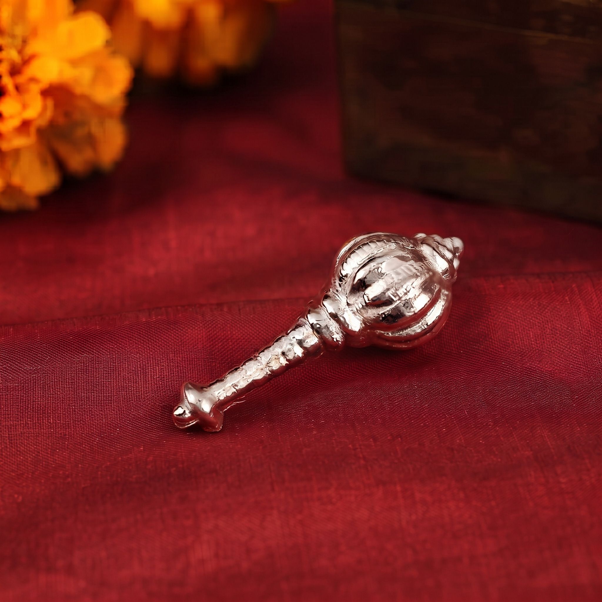 astro-d 925 Sterling Silver Hanuman Ji Ka Gada Decorative Showpiece - 11 cm-picture-0