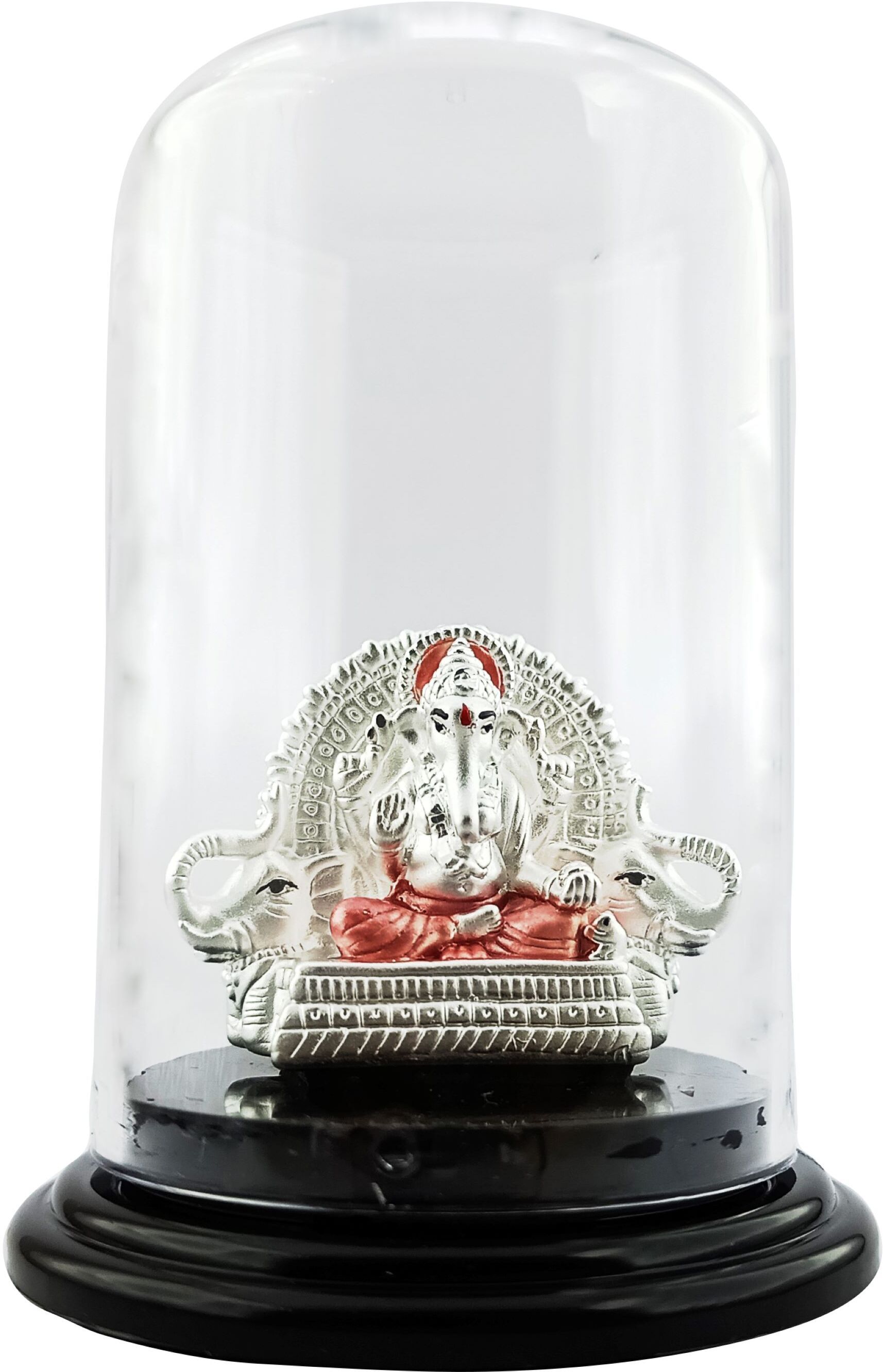 SILVERSPOT JEWEL 999 Pure Silver Beautiful Colorful Ganesh/Vinayak Decorative Showpiece-14 cm-picture-12