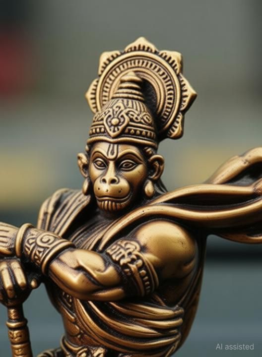 dv devesh venture Lord Hanumen Idol For Car Dashboard resin statues jai shri ram bagat balaji Decorative Showpiece - 12 cm-picture-21