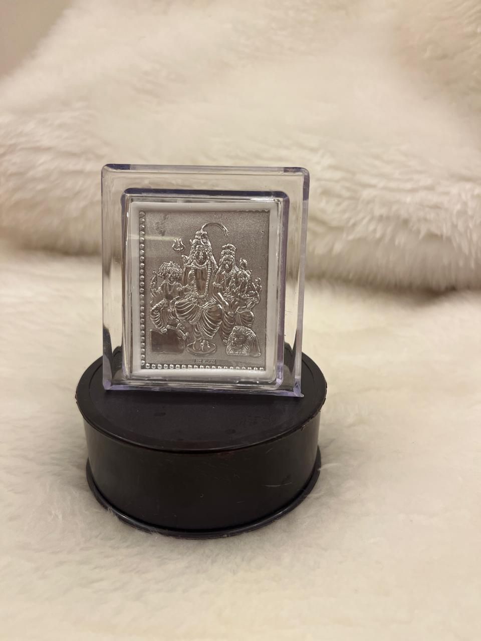 srivasavi 999 silver lord shiva parivar photo stand Decorative Showpiece - 7.5 cm-picture-30