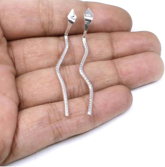 ASTRO-D 999 PURE SILVER NAAG NAAGIN SHIVRATRI SHIVA POOJA SANKES PAIR Decorative Showpiece - 2 cm-image-26
