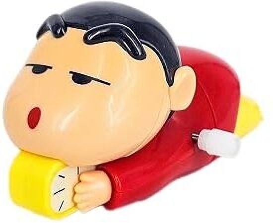 Shinchan Manual Clockwork Anime Styling Crawling Flat Toy Moving Birthday Gift Decorative Showpiece - 5.5 cm-image-3