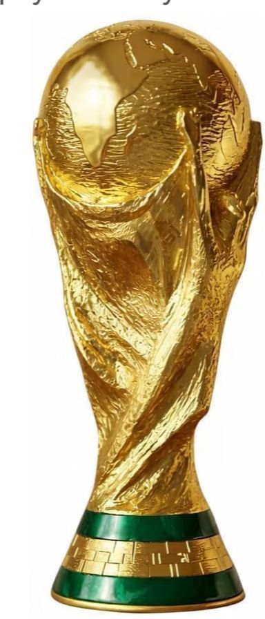 Football World Cup Trophy| Replica Trophy -102 (Resin,Gold,Polyresin) Decorative Showpiece - 36 cm-image-2