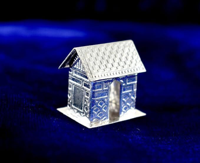 ASTRO-D Silver House/Hut/Ghar/jhopdi/for Vastu Shanti Puja 15 GM. Decorative Showpiece - 5 cm-picture-45