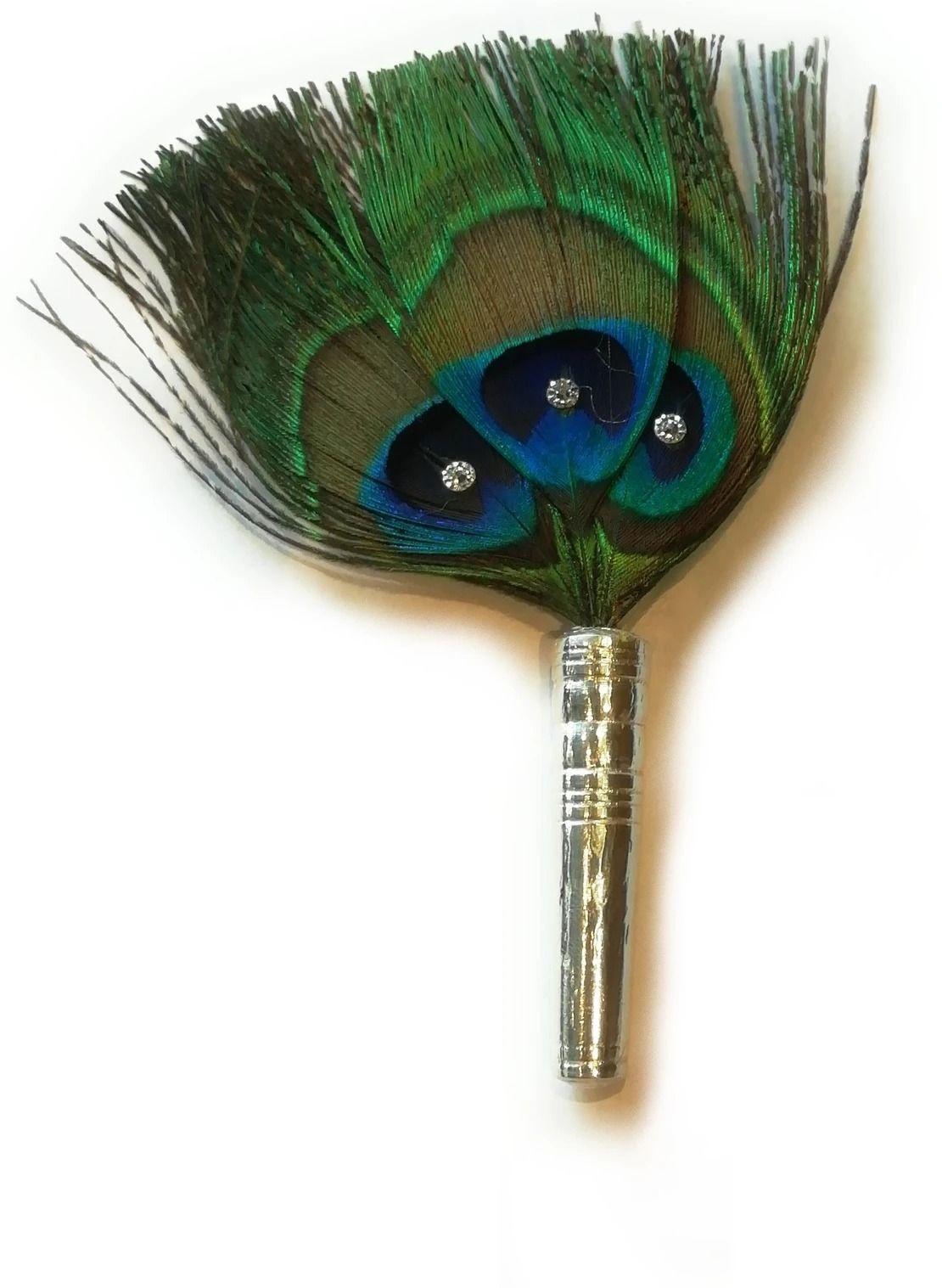 shree shyam enterprises Pure Silver Mor Pankh for Lord Krishna - 999 Silver Peacock Feather Puja Gift Decorative Showpiece - 13 cm-picture-31