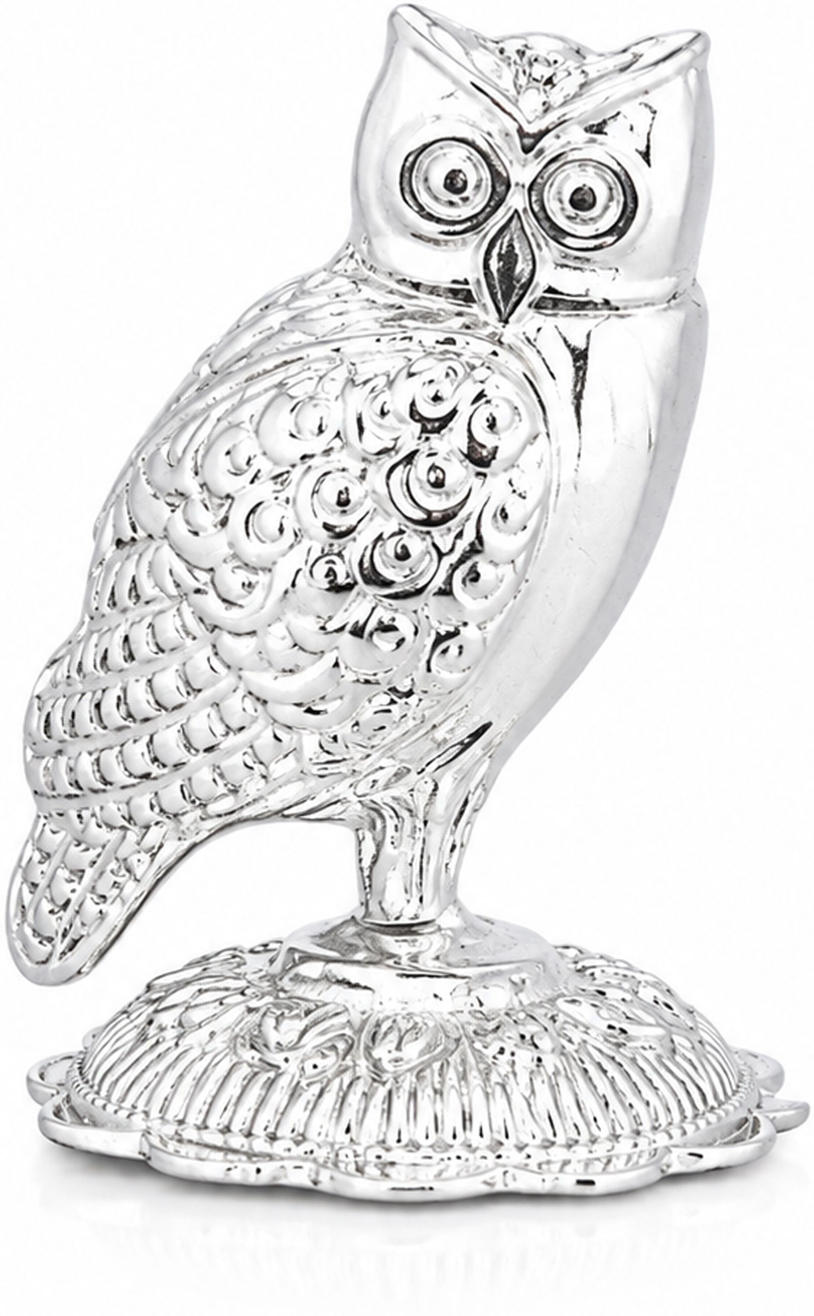 kmj Pure Silver Owl Statue, Idol for Home Decor & Vastu | Chandi ka Ullu Decorative Showpiece - 3 cm-picture-41