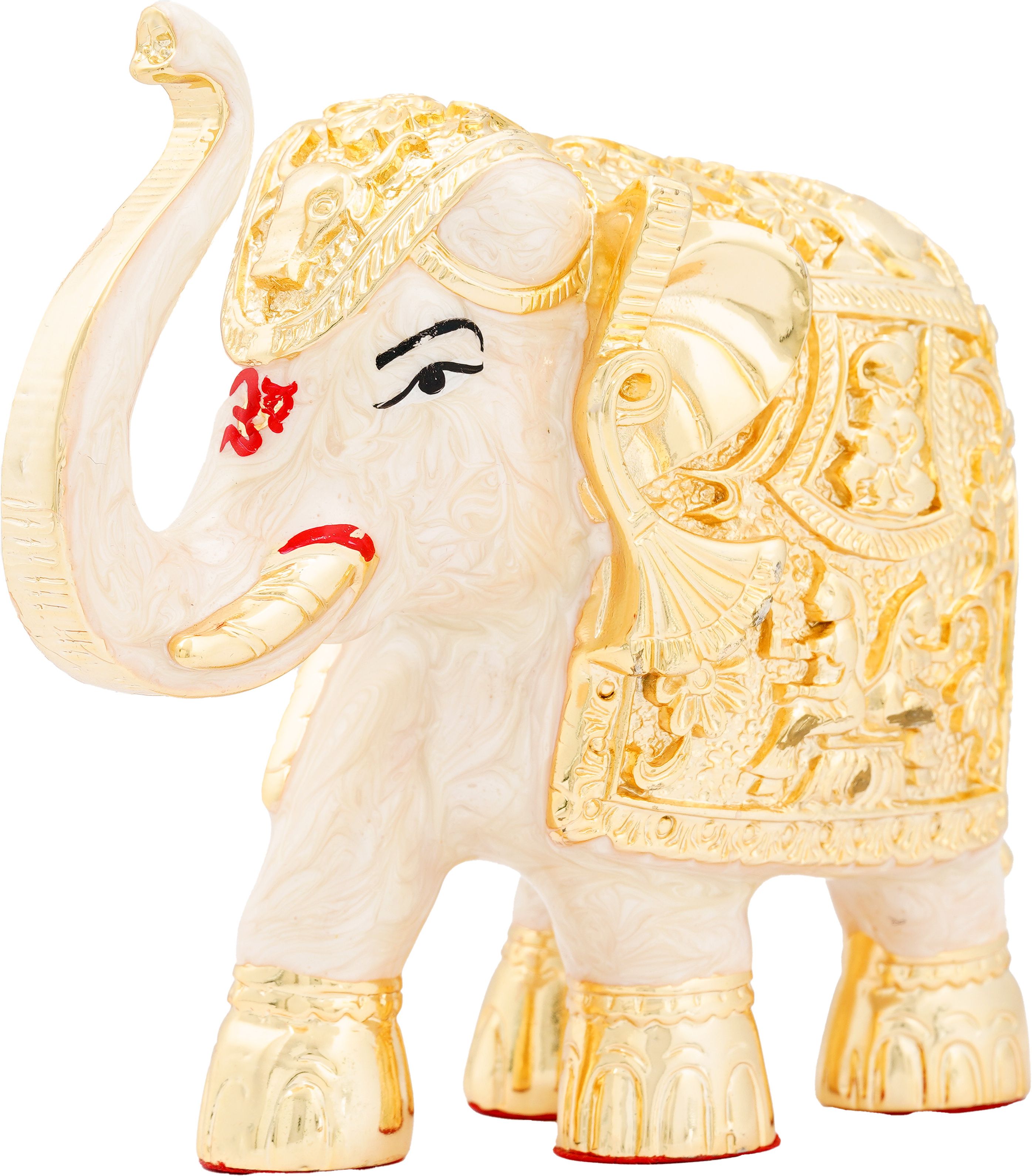 Elephant Gold Plated Statue - Ishna Gold & Silver Decorative Showpiece - 11 cm-picture-37