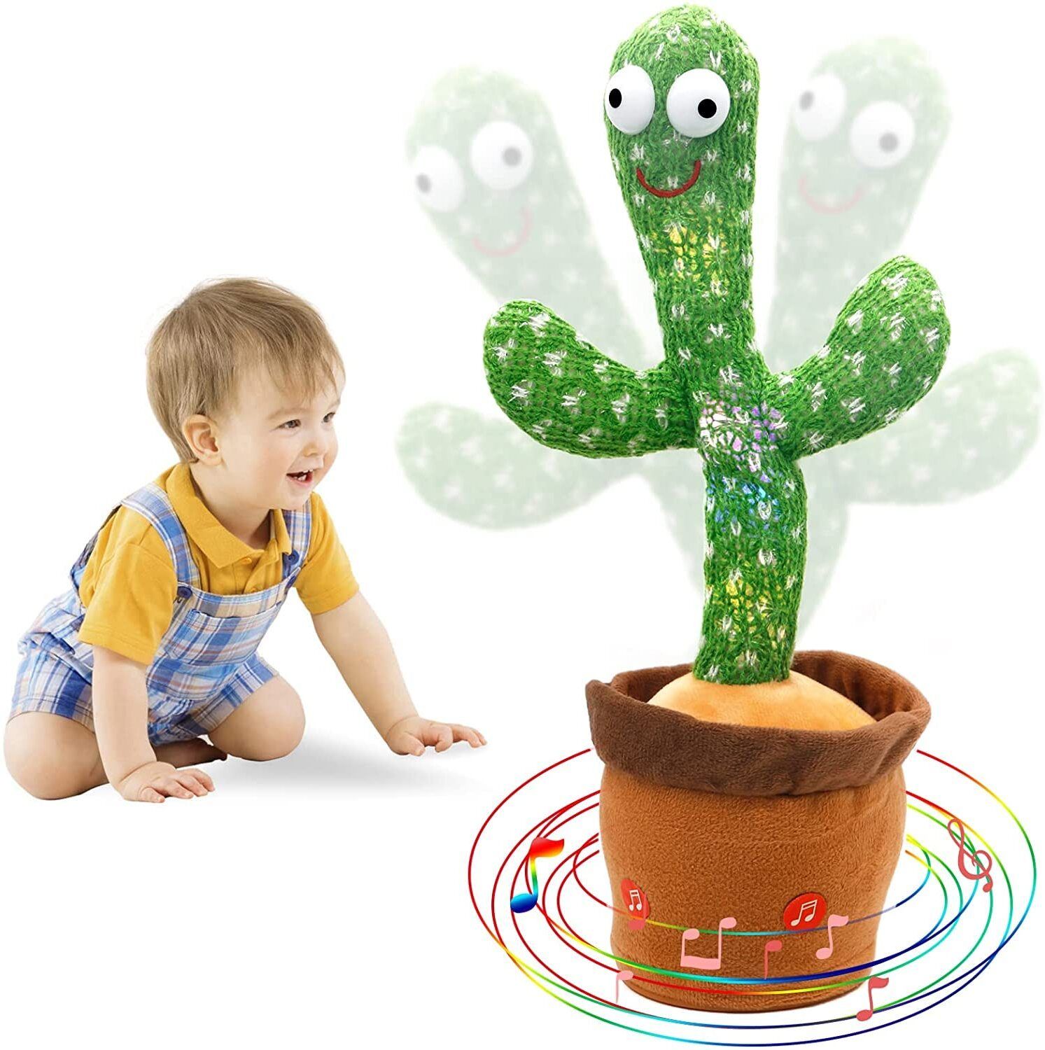 Dancing Cactus Voice Repeat,Recording 120 Songs Sunny Cactus Singing Toy-image-31