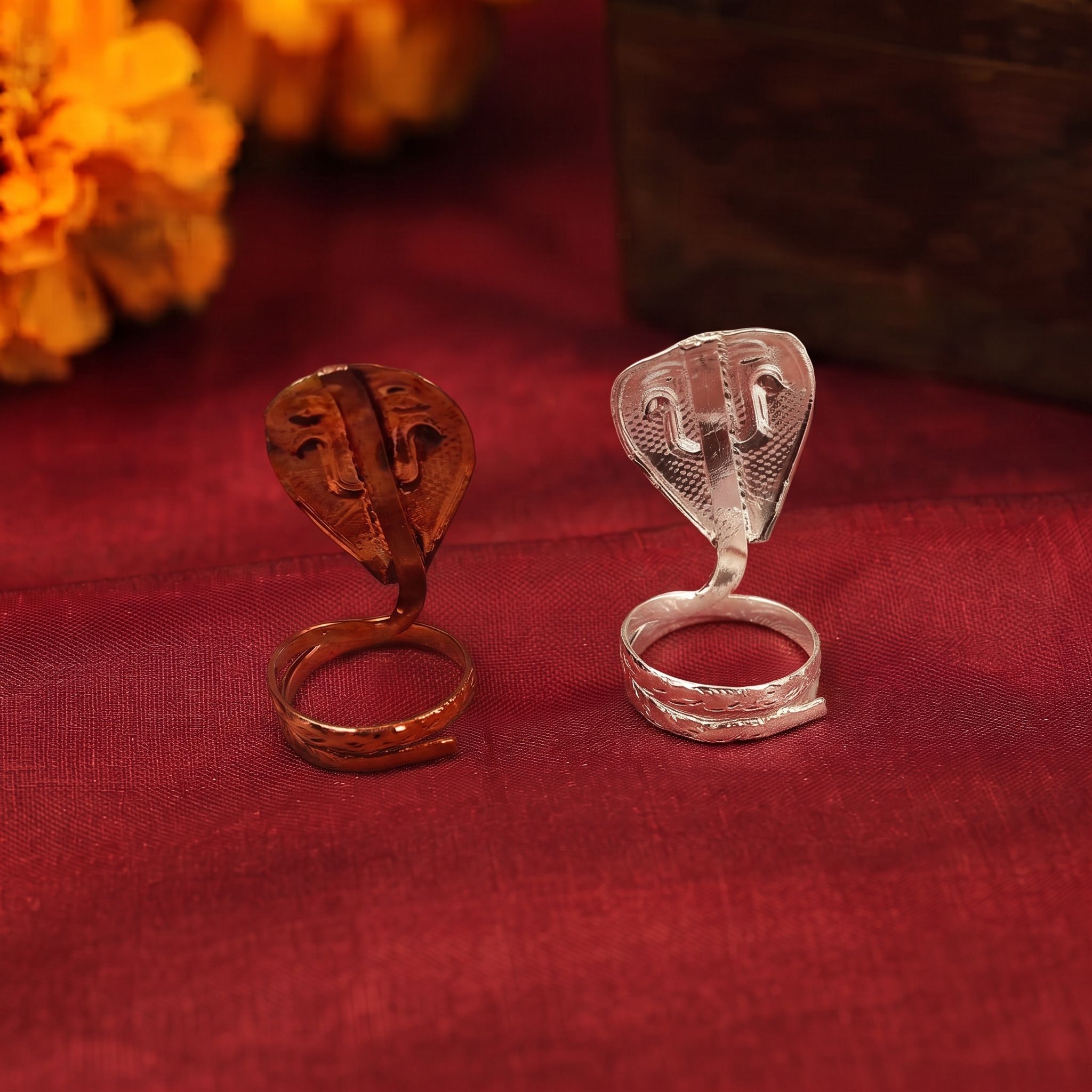 astro-d Silver Naag for Shivling Nag NaaginJoda Snake Pair for Kal Sarp Decorative Showpiece - 2 cm-picture-36