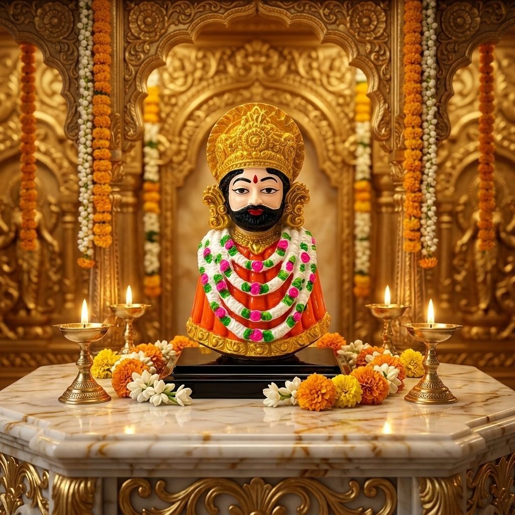 aksforu Khatu Shyam Ji Premium Decorative Dashboard & Home Temple Idol Decorative Showpiece - 5 cm-picture-15