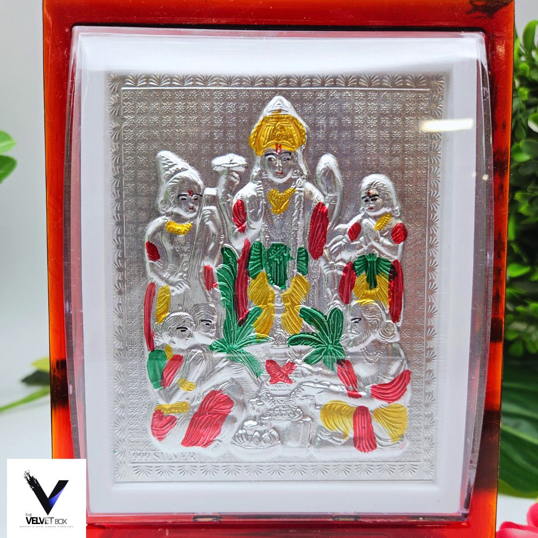 "Divine 925 Silver Ram Laxman Sita Hanuman Set Decorative Showpiece-17 cm-image-33