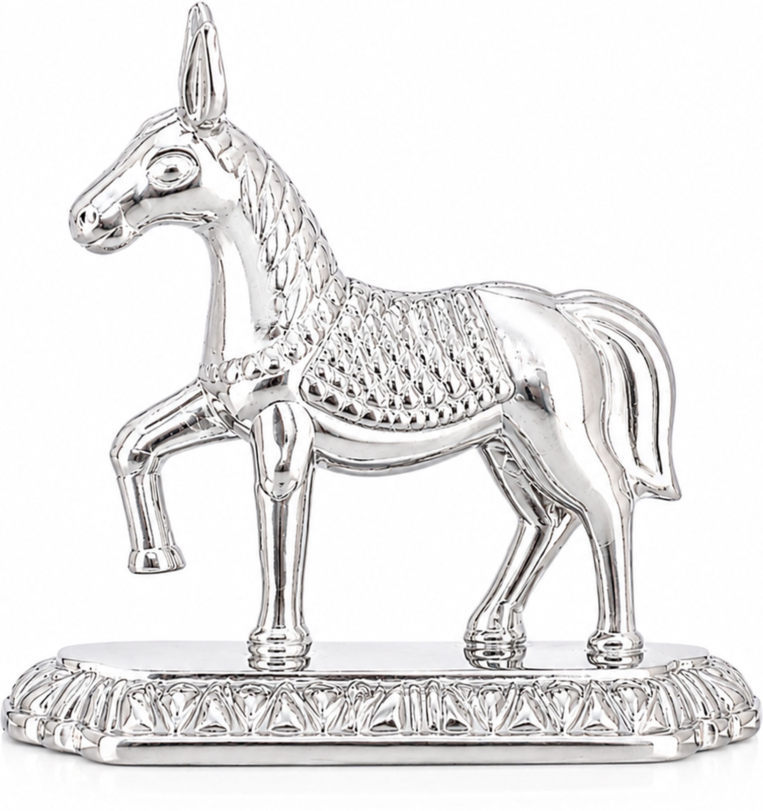 kmj Pure Silver Horse Statue, idol for Home, Vastu & Pooja | Chandi ka Ghoda Decorative Showpiece - 3 cm-picture-24