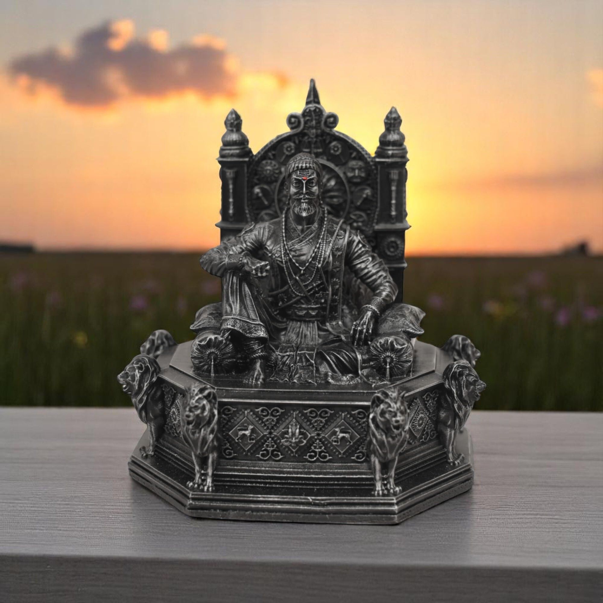 karighar Shivaji Maharaj Idol Decorative Showpiece - 10 cm-picture-39
