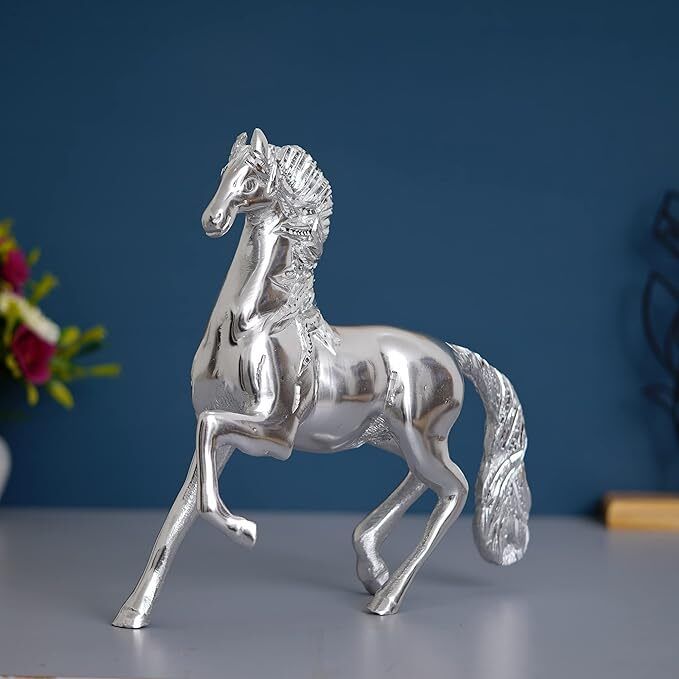 Astro-D Silver Horse Idol/Statue for Puja | Business | Home Decor Gift Item Decorative Showpiece - 5 cm-image-22