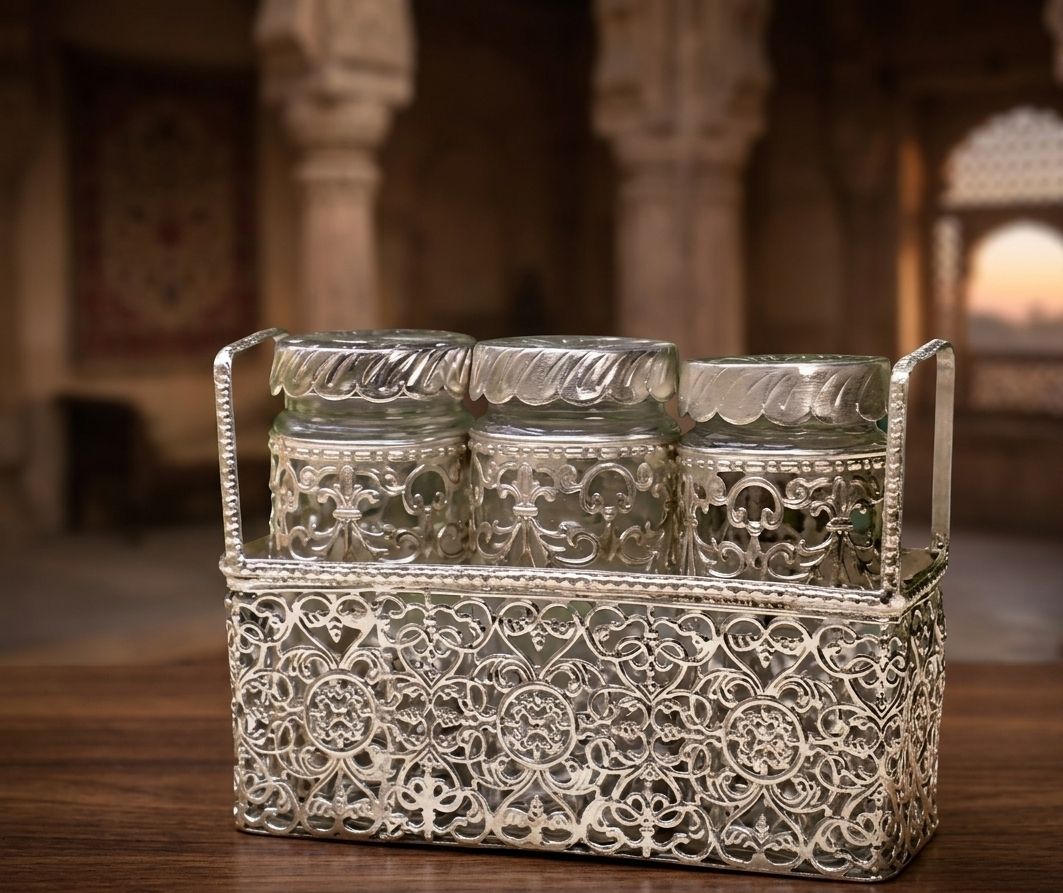 shri kishan handicrafts VECKET WITH3 JAR Decorative Showpiece - 10.5 cm-picture-15