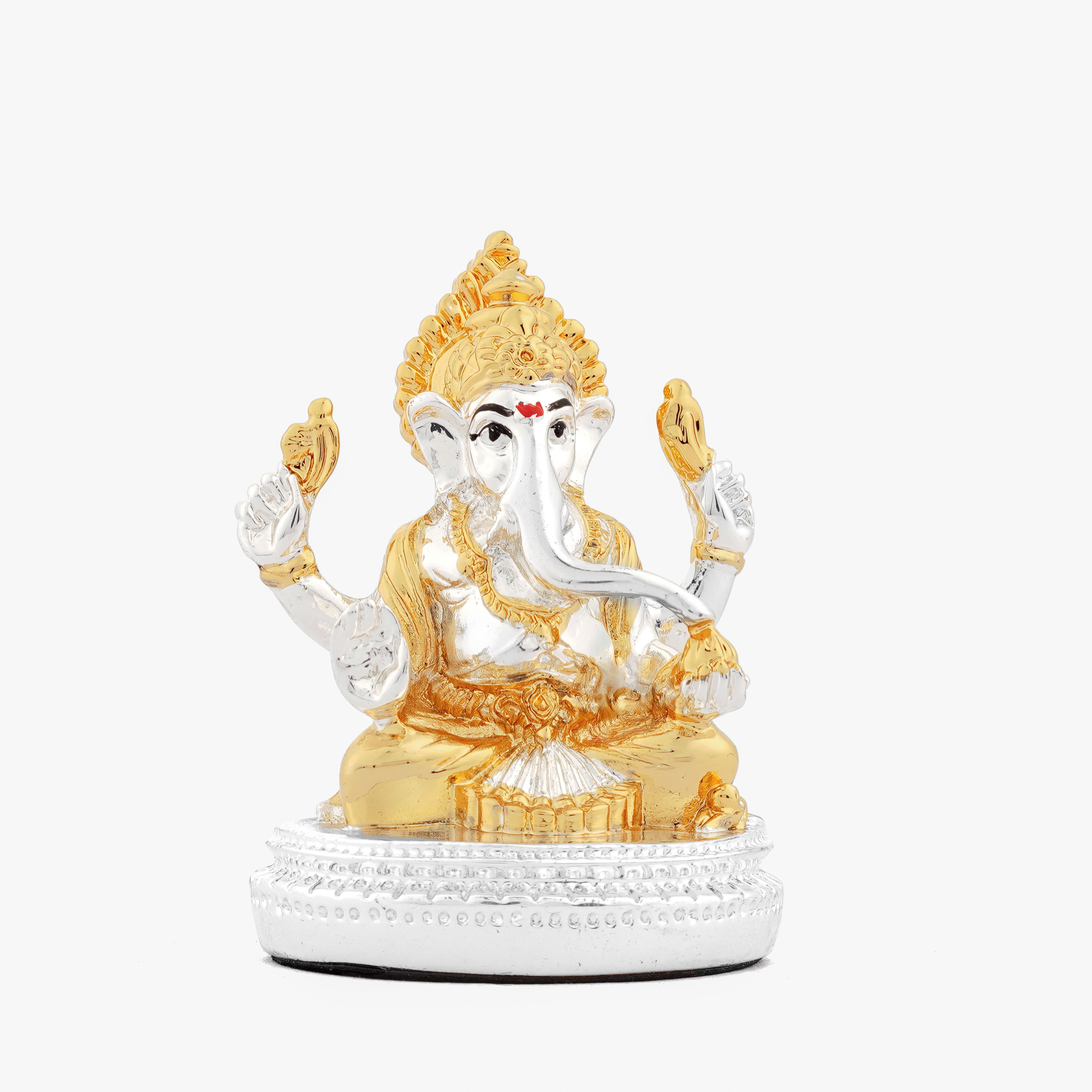 Vinayakar idol - ishna gold & Silver Decorative Showpiece - 7 cm-picture-48
