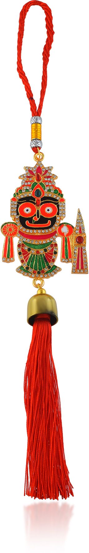 dzinetrendz PVC Lord Jagannath homedecor wall hanging car décor Spiritual show piece Decorative Showpiece - 3 cm-picture-8