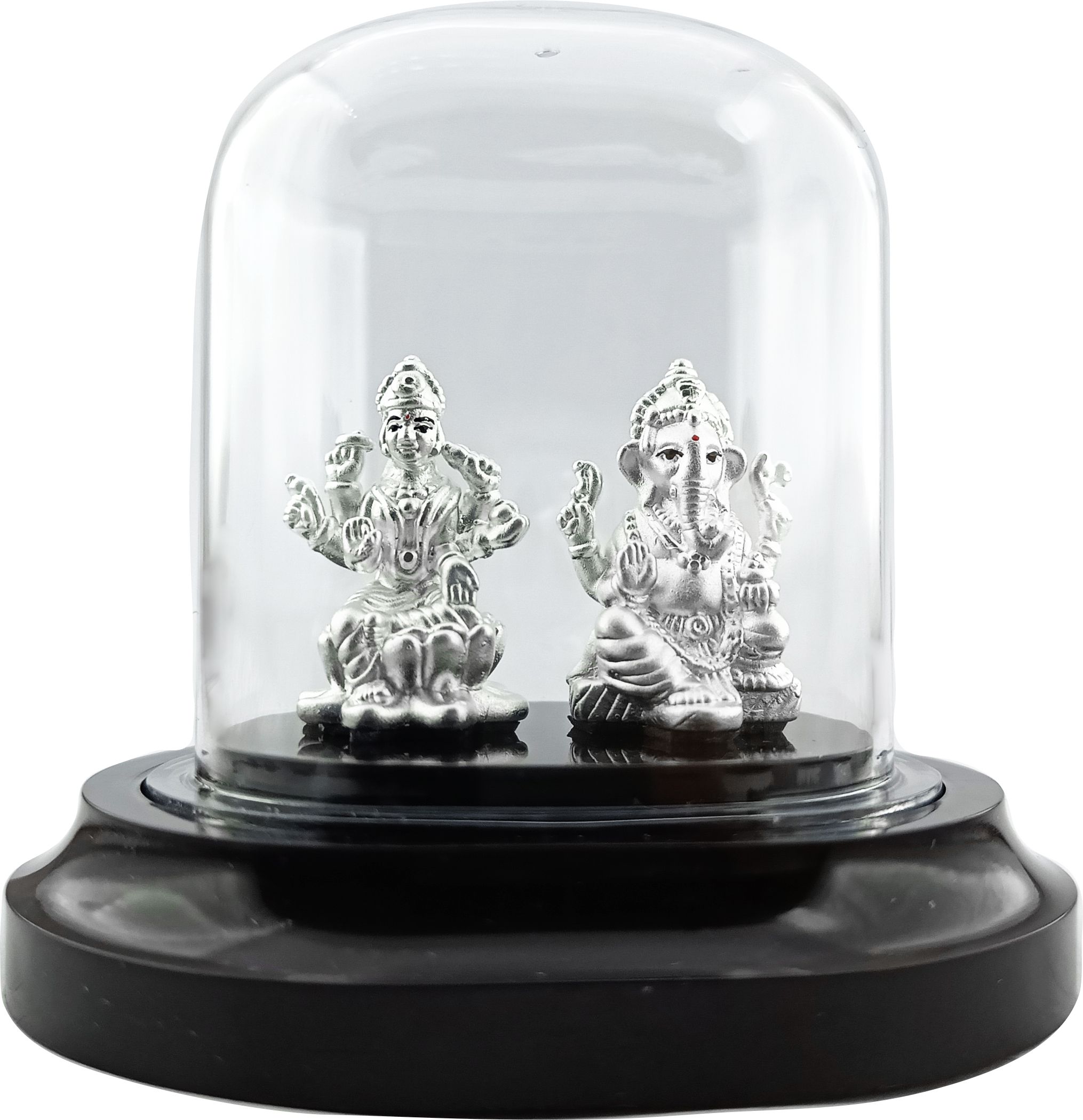silverspot jewel 999 Pure Silver Beautiful Laxmi-Ganesh with Acrylic Base Idol/Statue/Murti . Decorative Showpiece-50 cm-picture-20