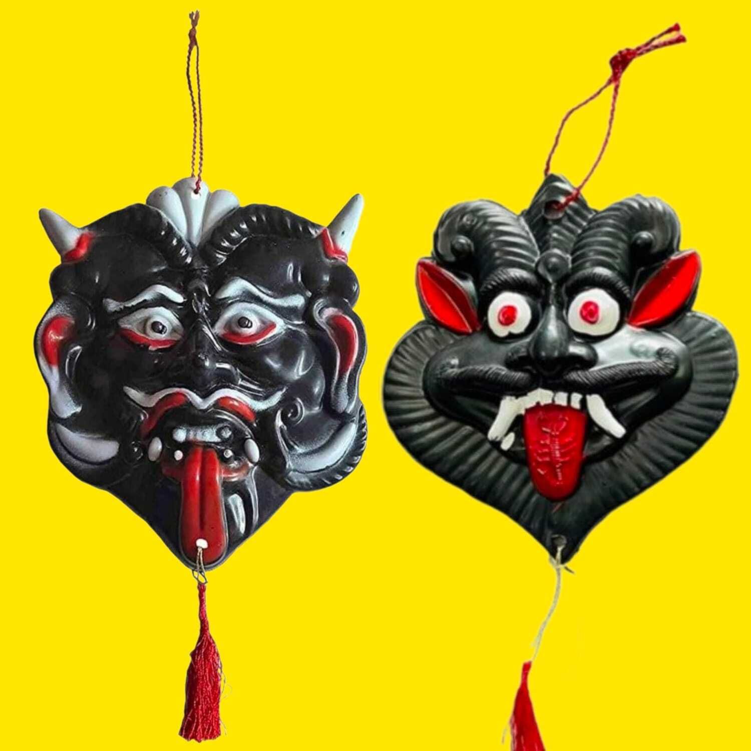 flytouch A Nazar Battu Evil Eye for Home Entrance Mahakal Bhoot Mask Najariya Yantra Decorative Showpiece - 20 cm-picture-21