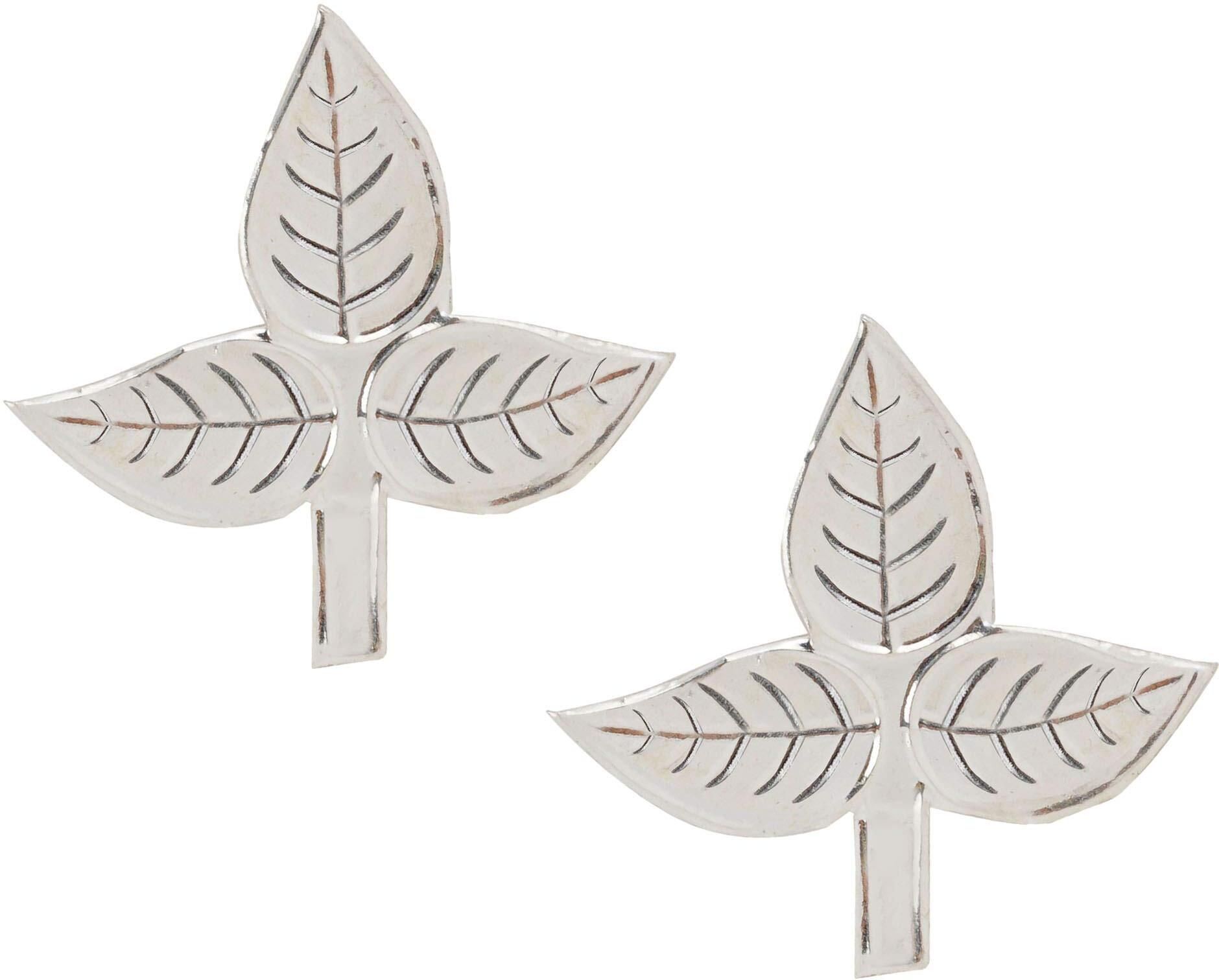 dhruvs collection 925 Silver Pair Bel Patra for Shiv Ji Pooja, Mandir Decor&Gifting (2g, Pack of2) Decorative Showpiece - 4 cm-picture-22