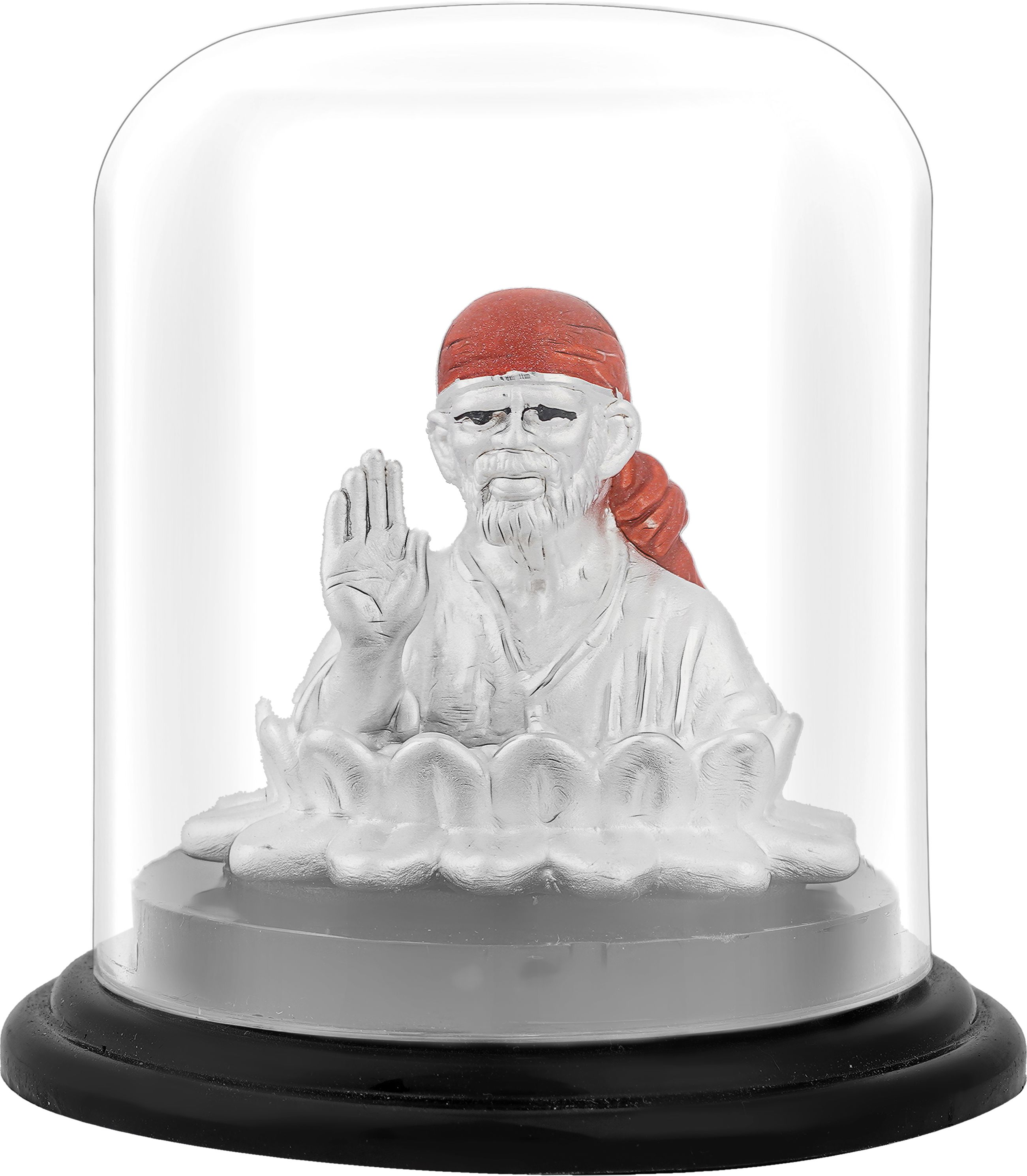 999 Sai Baba Silver Idol - Ishna Gold and Silver Decorative Showpiece - 8 cm-picture-41