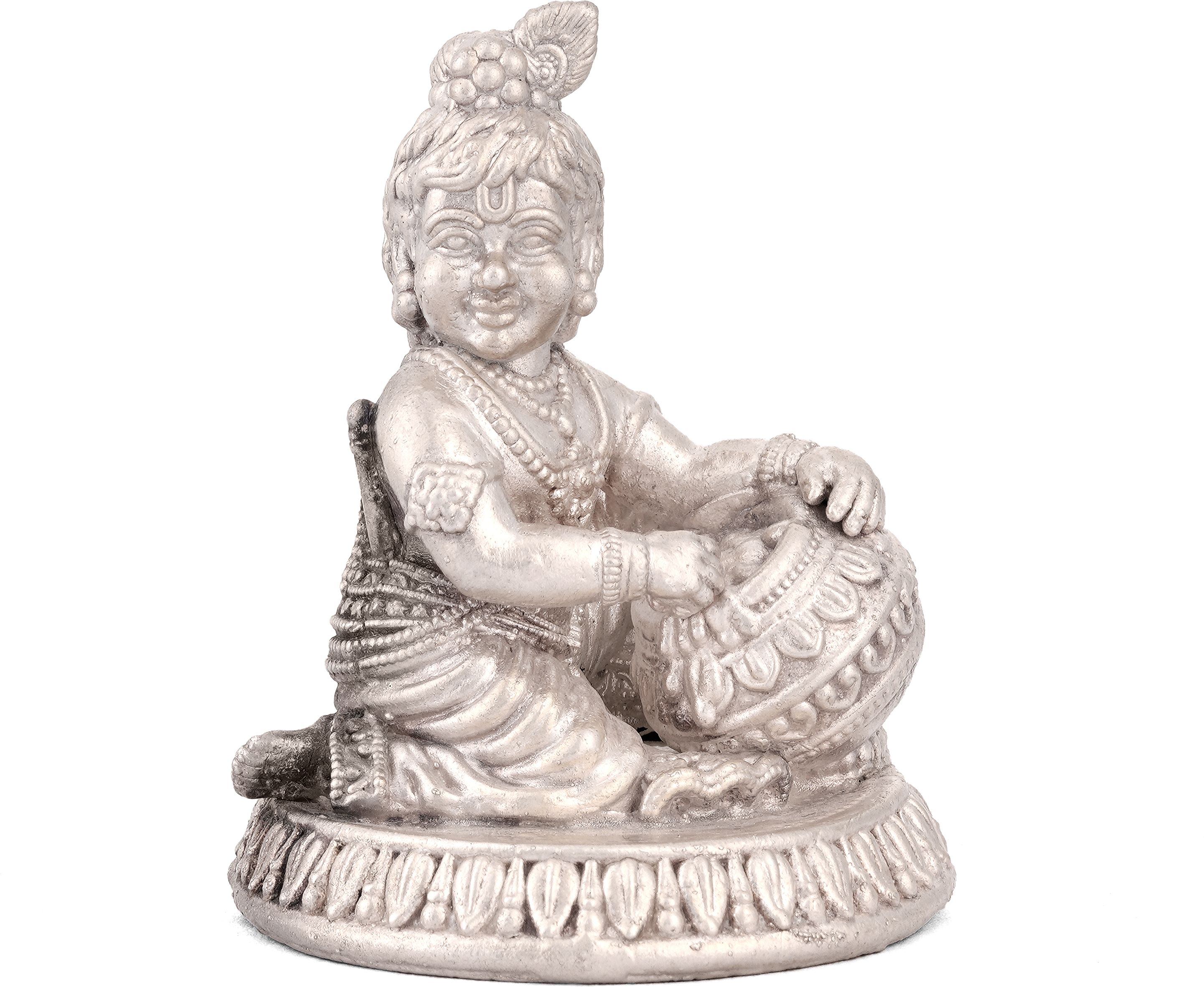 999 Krishnar Antique silver idol - Ishna Gold & Silver Decorative Showpiece - 7 cm-picture-21