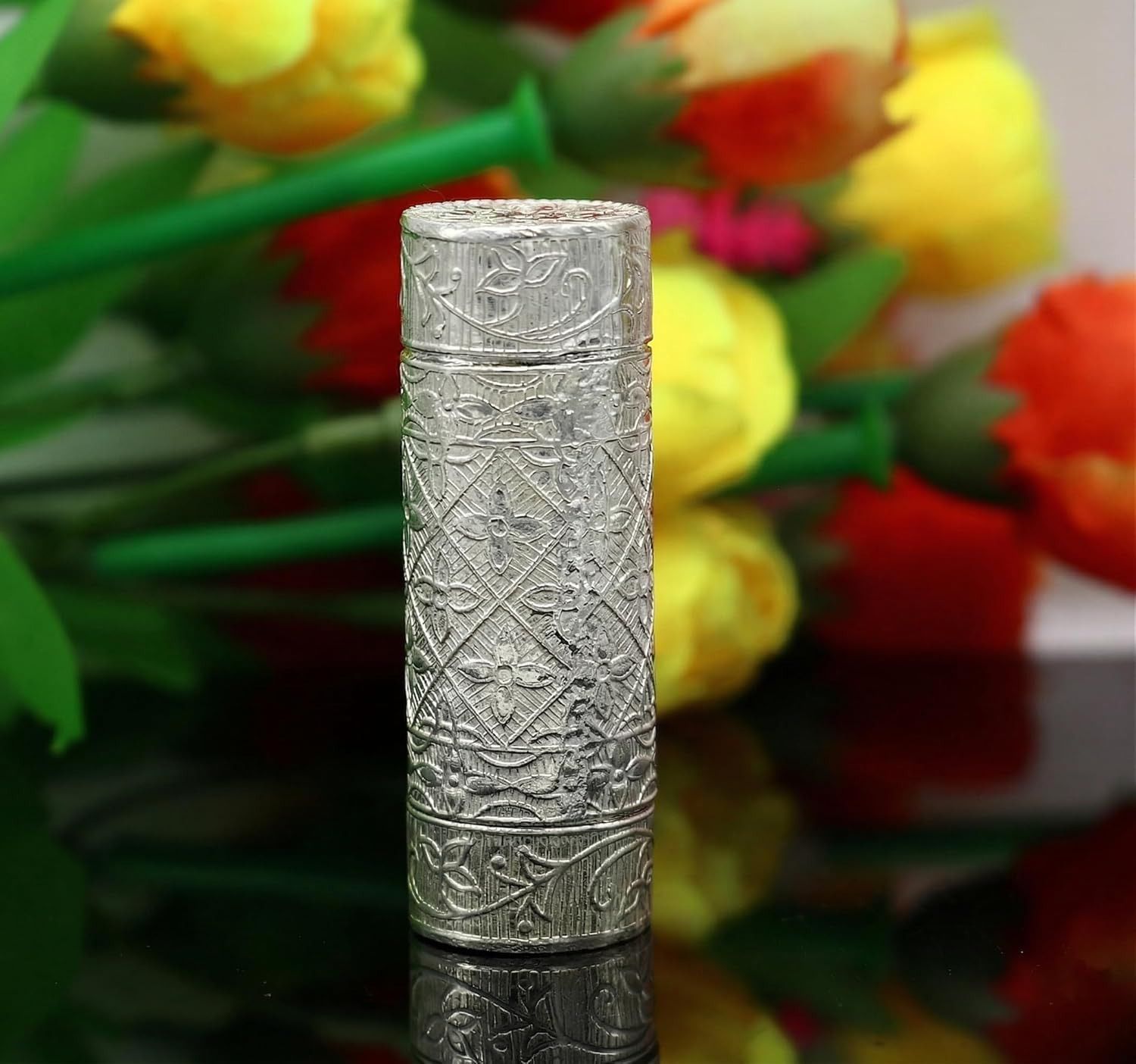astro-d Kumkum Box Floral 25g Decorative Showpiece - 5 cm-picture-37