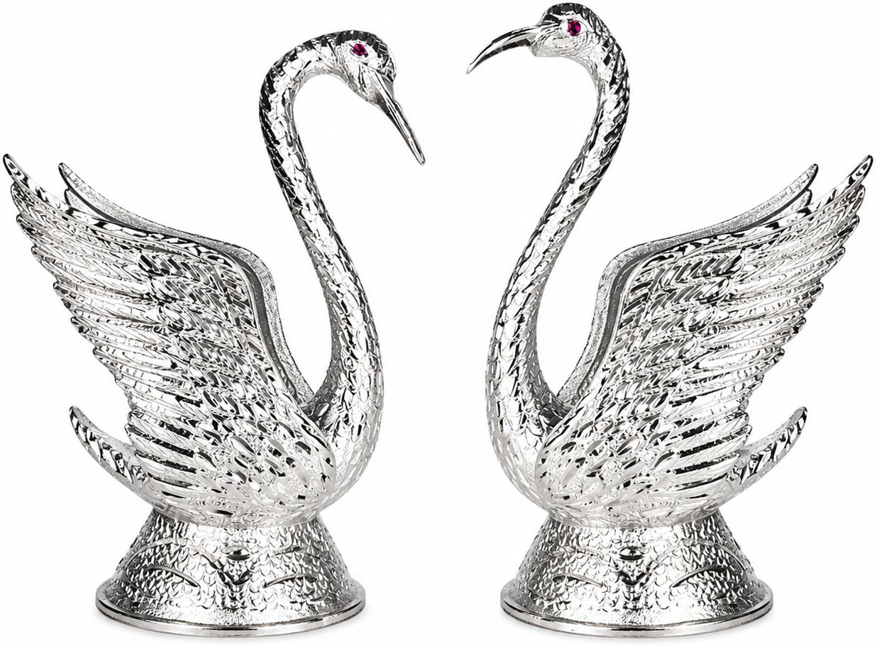 Brass Raj Hans with Flying Wings Showpiece for Home Decor Feng Shui Vastu Decorative Showpiece - 22.5 cm-image-34