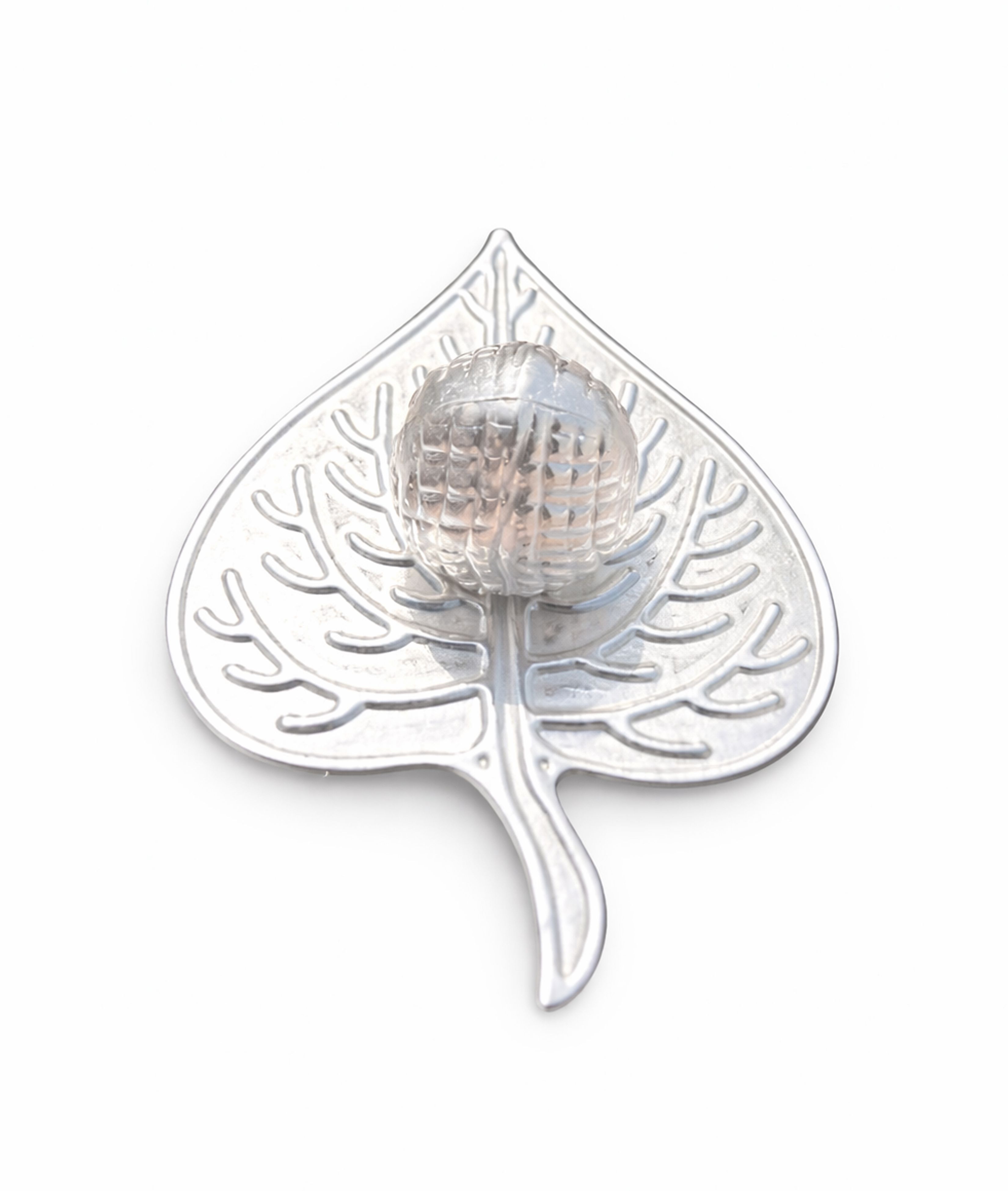 kmj Pure Silver Paan Supari for Pooja | Silver Betel Leaf with Supari Design Decorative Showpiece - 5 cm-picture-28