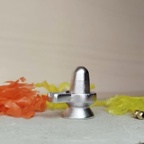 chkoteravatiya silver Shivling || AAA+ Quality 60 Grams Shivling for home puja Decorative Showpiece - 5 cm-picture-13