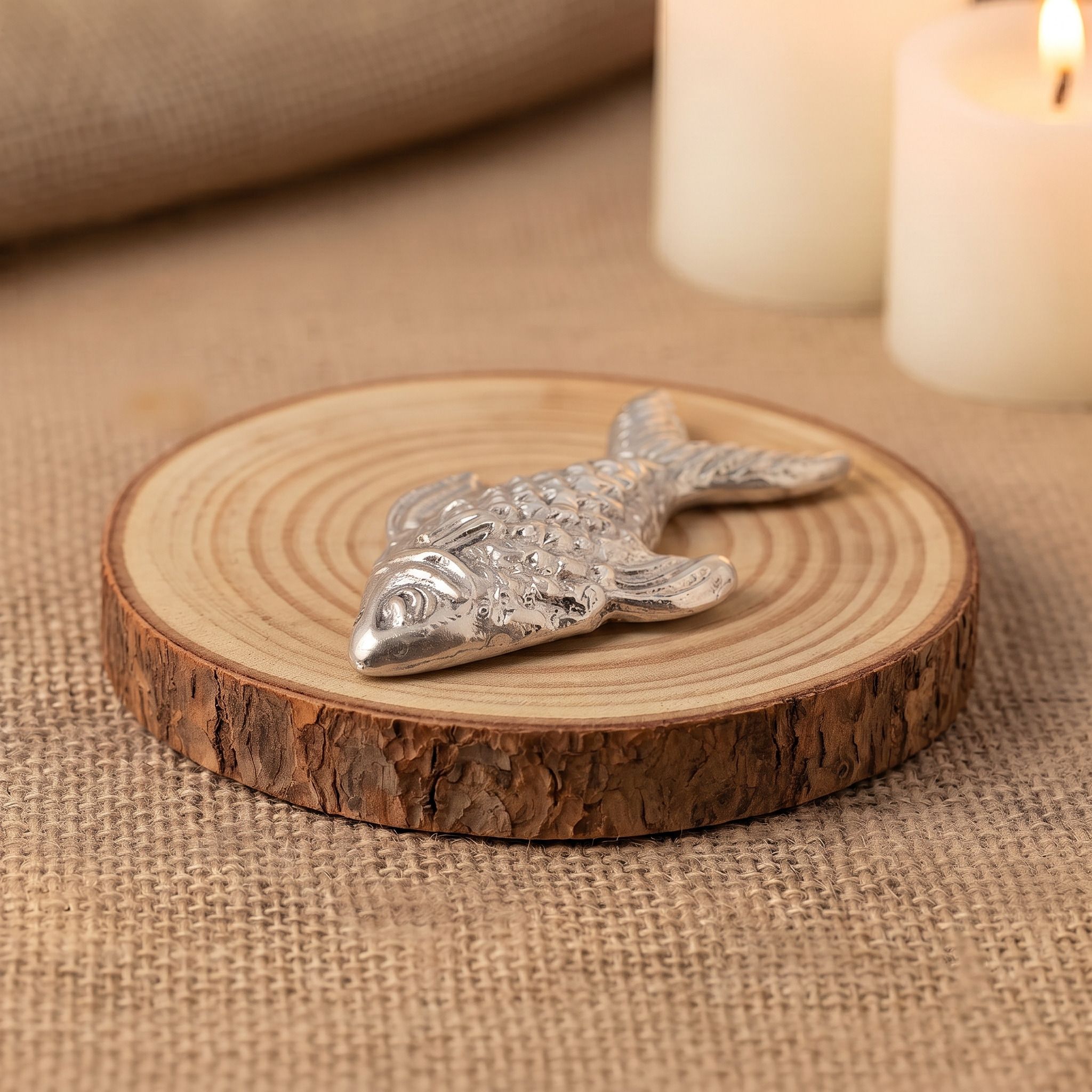 Pooja and Astrological Use Silver Fish for Vastu, Polished Finish, 2x1 cm, 8 GM Decorative Showpiece - 2 cm-image-29