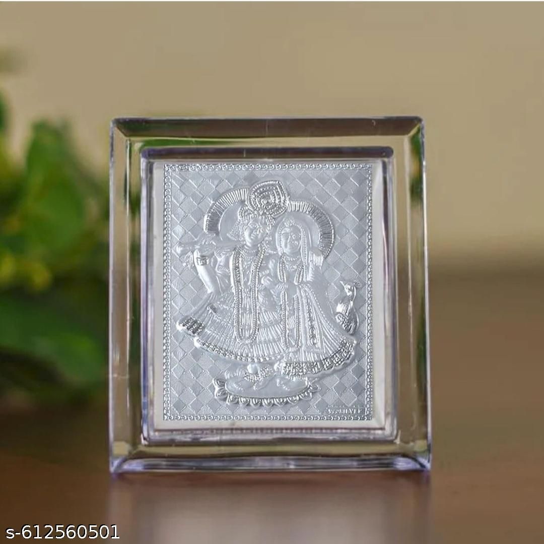 srenterprisees RADHA KRISHNA 999 SILVER PHOTO FRAME Decorative Showpiece - 9 cm-picture-17
