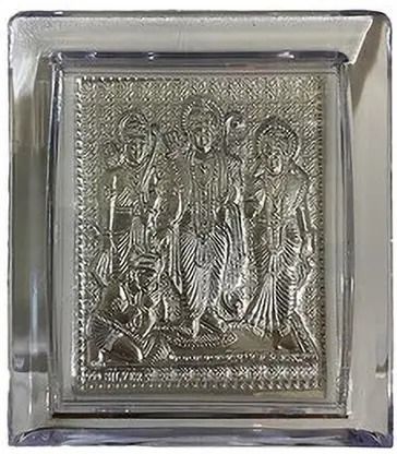 ssj Pure Silver Prabhu Shree Ram Darbar Frame for Peace & Prosperity Decorative Showpiece - 7 cm-picture-27