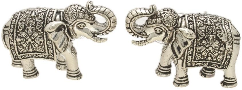 sri jagdamba pearls 55 Grams Elephant Silver Idol Decorative Showpiece - 2.54 cm-picture-16
