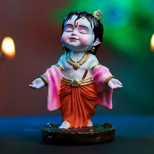 Shri Prasadam Bal Gopal Krishna Idol Showpiece Decorative Showpiece-10.16 cm