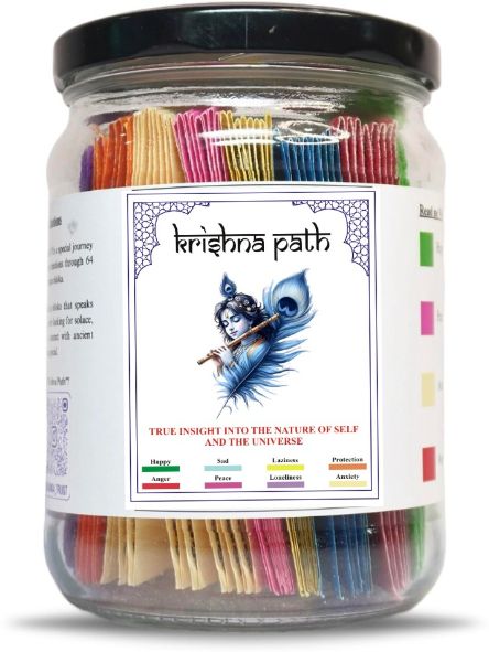 Krishna Quote Jar – Gita Path Mood-Based Daily Wisdom Decorative Showpiece - 10 cm-image-47