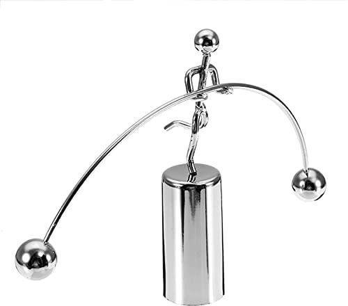 cypat Mini Steel Balance Weightlifter Kinetic Art - Balancing Science Toy Decorative Showpiece - 11 cm-picture-14
