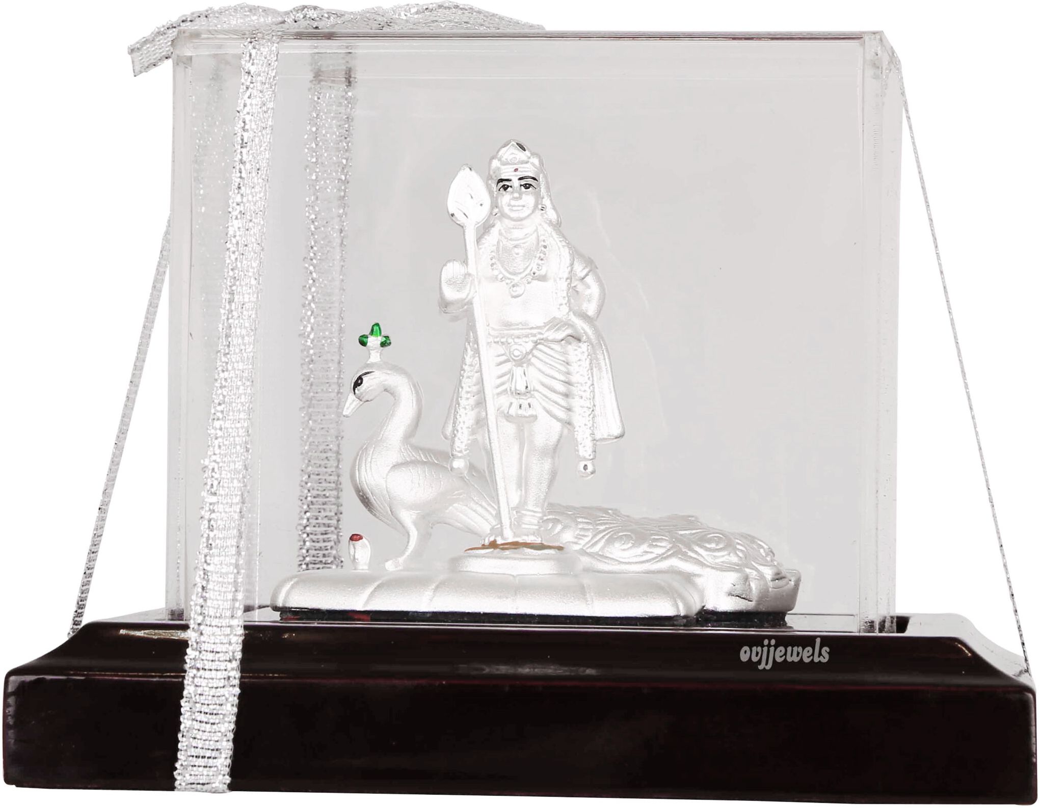 SilverSpot Jewel 999 Pure Silver Beautiful VIGRAHAM Murugan/Subrahmanya Swamy Decorative Showpiece-5.2 cm-picture-19