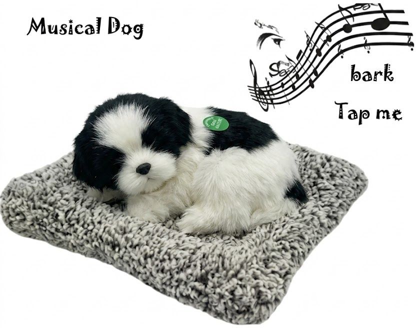 radhe Soft Cute Sleeping Dog with Matt | Gift for Boys, Girls, Childrens | Size 18cm Decorative Showpiece - 5 cm-picture-4