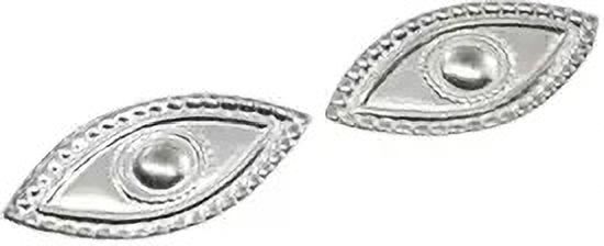 ASTRO-D Silver Eyes Pair for Religious Vastu healing purpose Red Book Remedy Decorative Showpiece - 2 cm-image-28