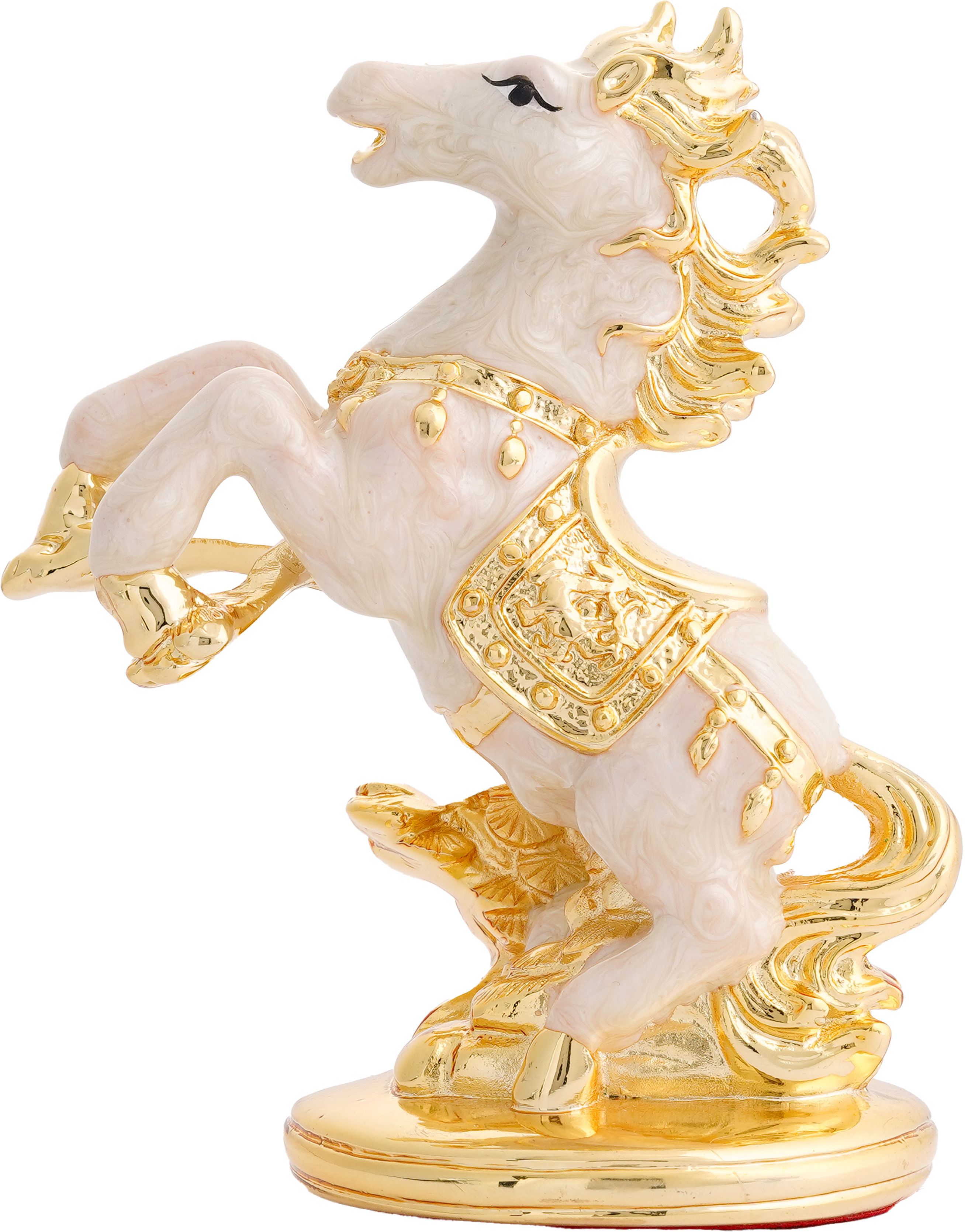 Gold plated horse statue - Ishna Gold & Silver Decorative Showpiece - 12 cm-picture-2