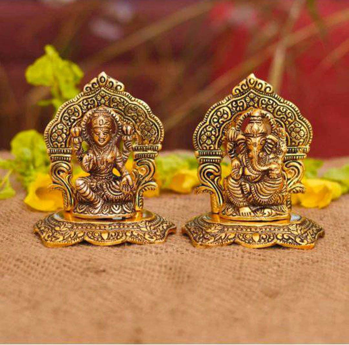 04 Small Laxmi Ganesh G Decorative Showpiece-14 cm-image-13