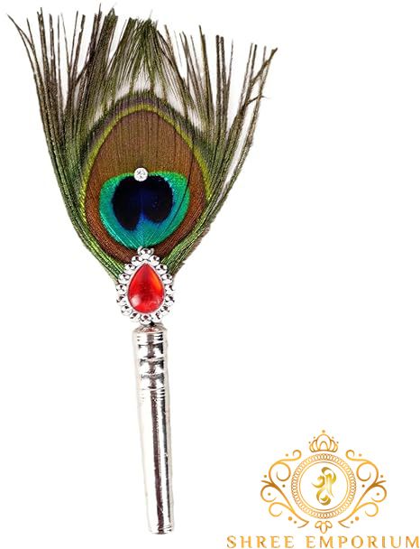 shree emporium 999 Pure Silver Mor Pankh Decorative Showpiece - 15 cm-picture-38