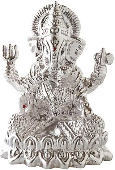 ASTRO-D Silver Ganpati/Ganesha 50GM Murti/Idol Perfect for Gifting & Pooja Decorative Showpiece - 2 cm-image-38