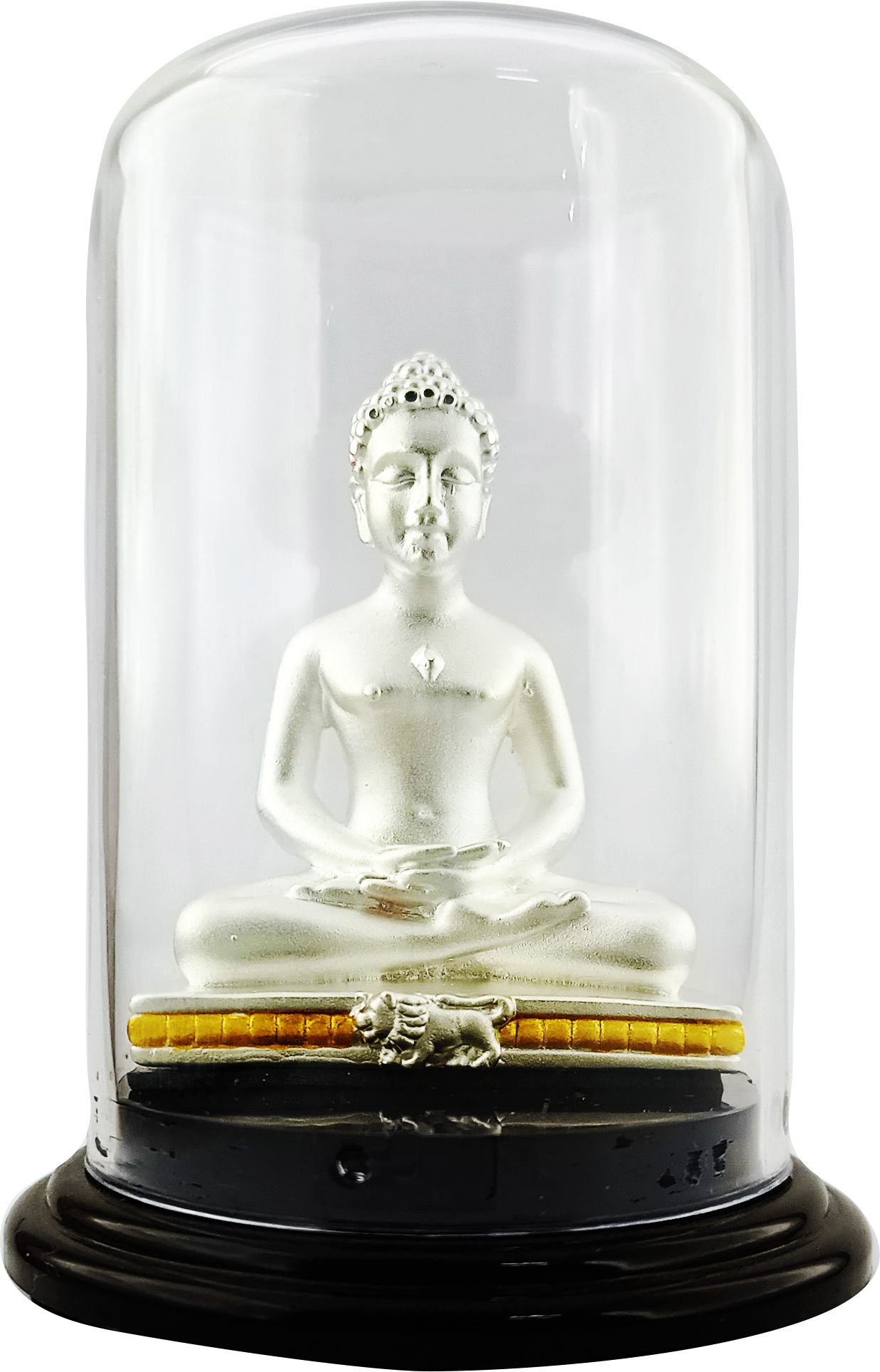 SILVERSPOT JEWEL 999 Pure Silver Beautiful Mahaveer Swami with Acrylic Base Idol Decorative Showpiece - 14 cm-picture-16