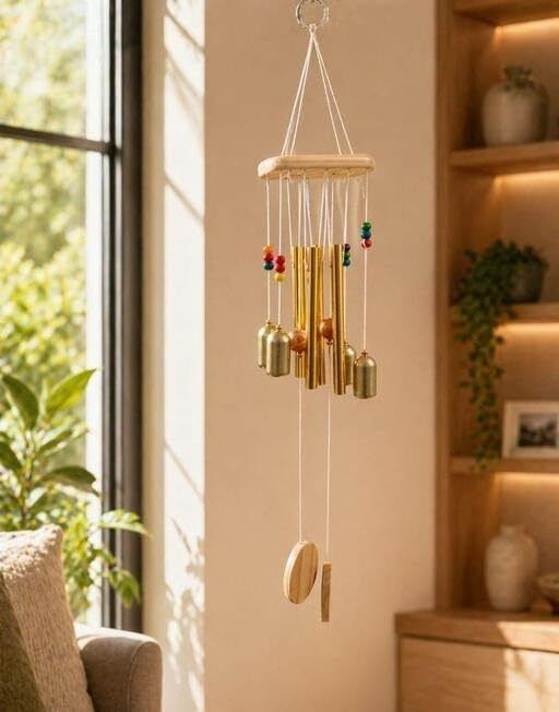DAZZLEKIT 4 Pipe 4 Bell Wind Chimes for Home Positive Energy Aluminium Windchime-picture-14