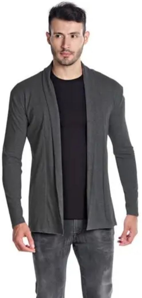 Men Full Sleeve Silver Shrug