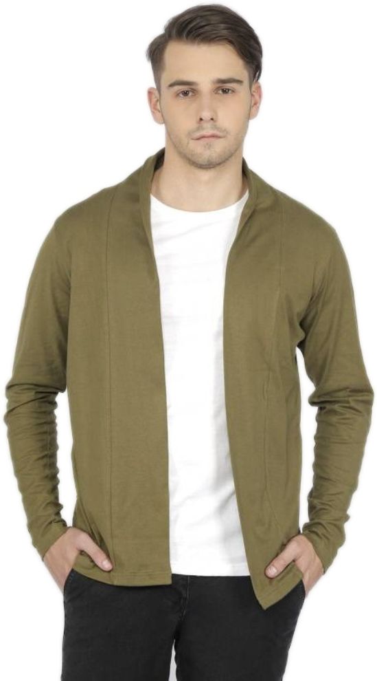 trendolo Men Jacket Style Full Sleeve Green Shrug-picture-24