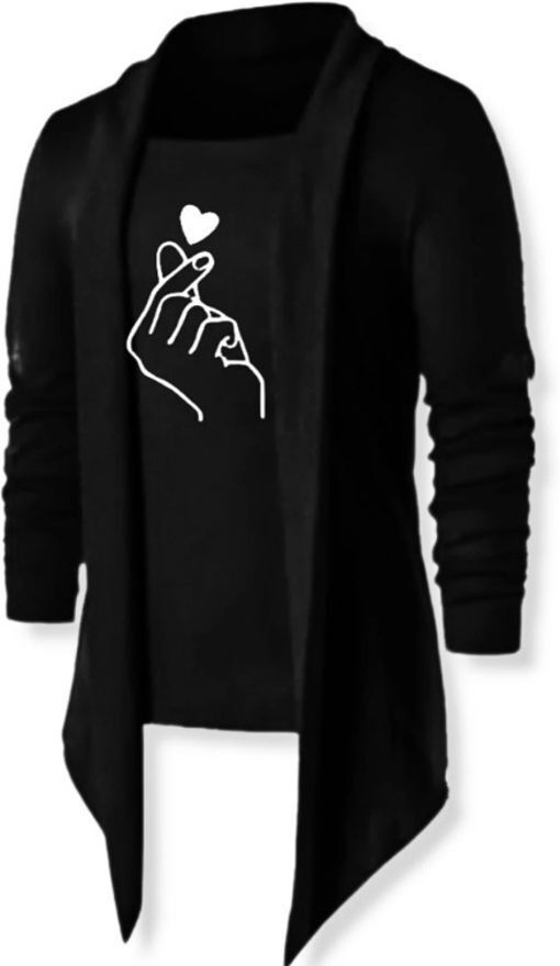 rd fashion Men Straight Full Sleeve Black Shrug-picture-33
