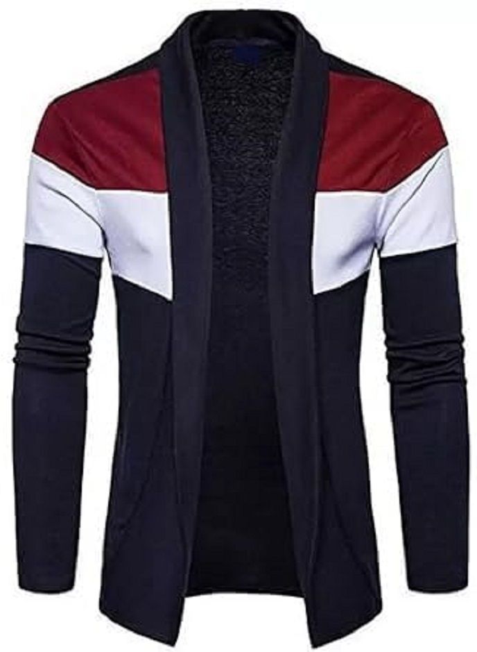 Men Jacket Style Full Sleeve Blue Shrug-image-3